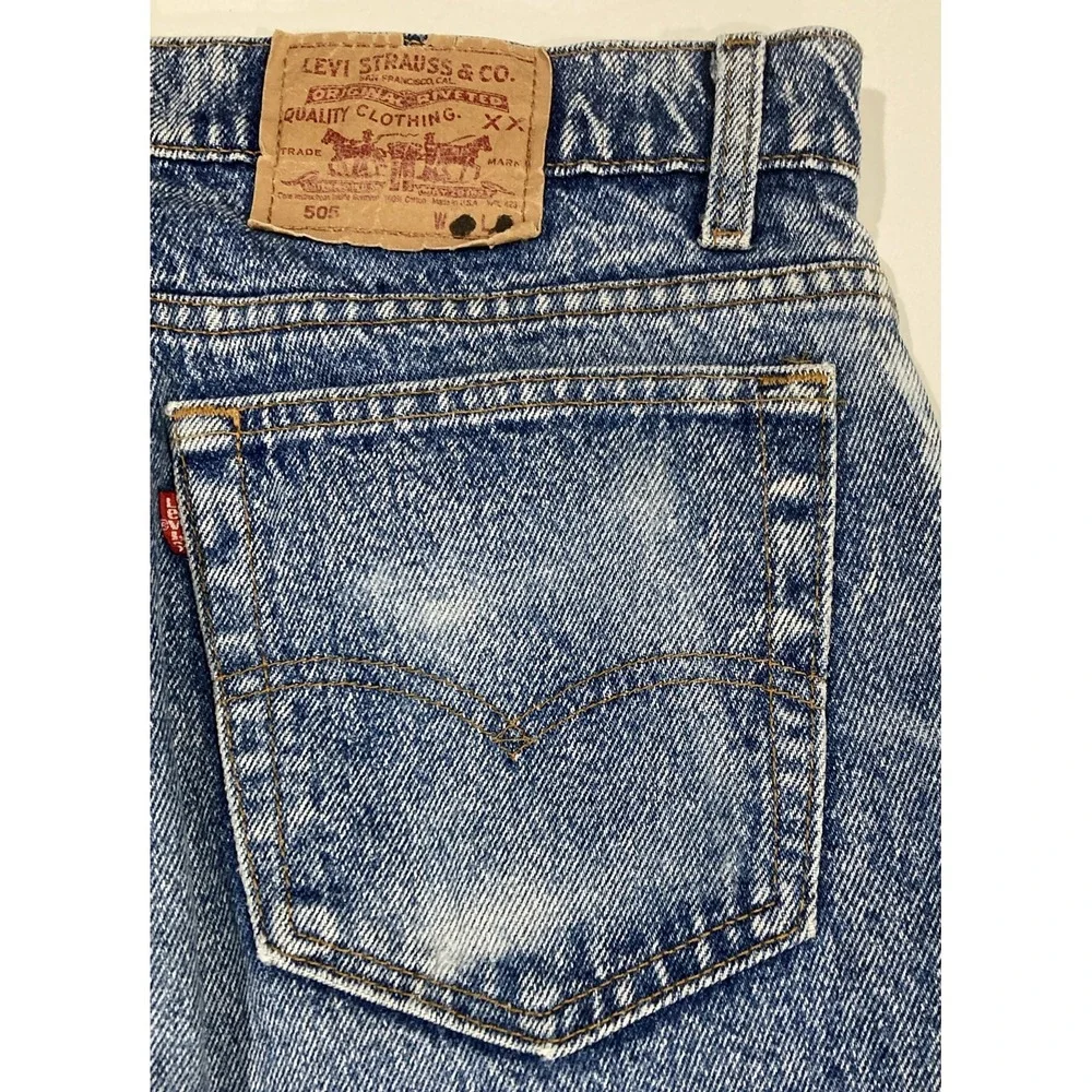Levi's Men's Vintage 505 Medium Wash Blue Jeans 34x29 Made in USA--READ